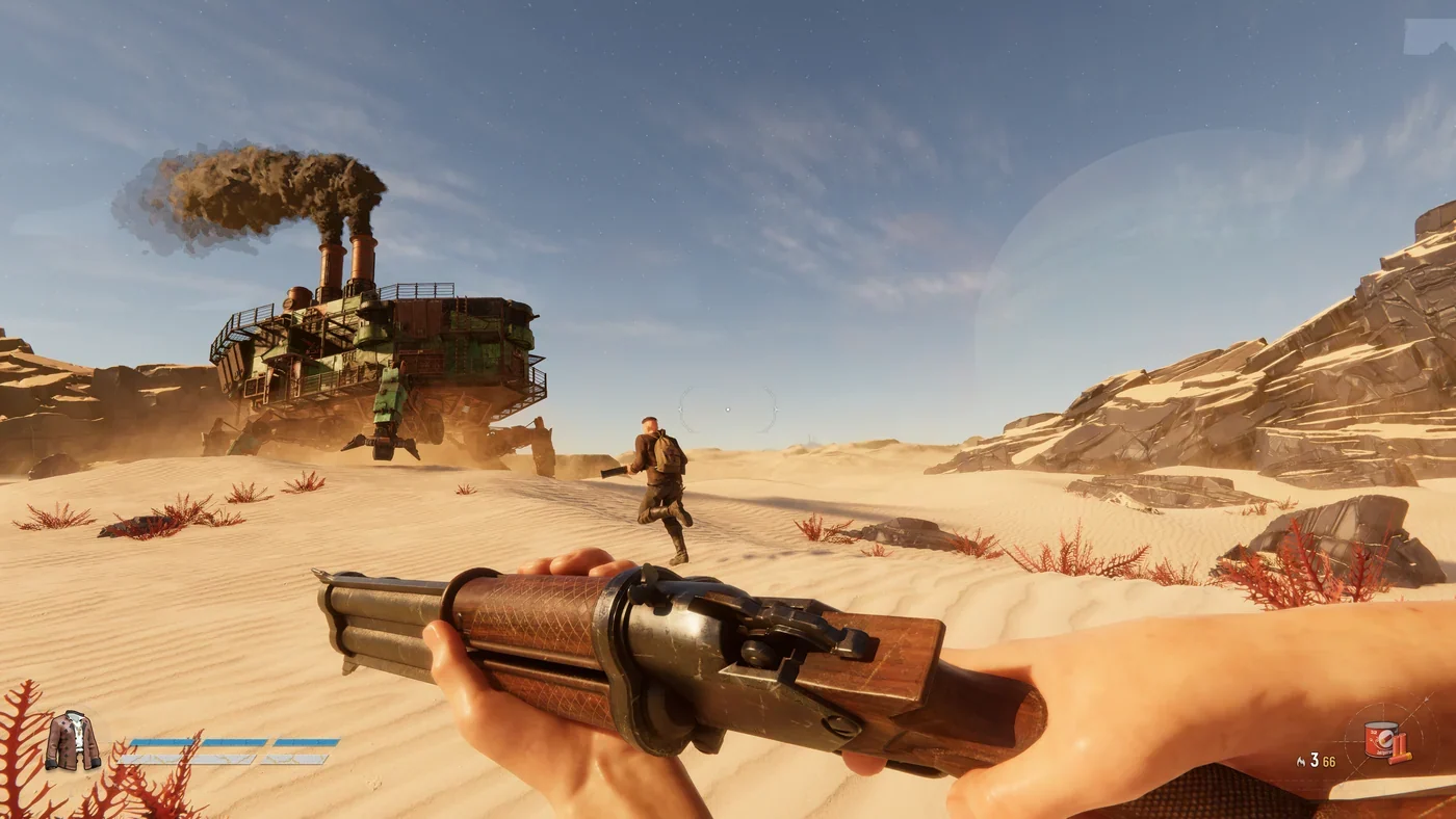 A Trampler crossing desert dunes in Sand: Raiders of Sophie